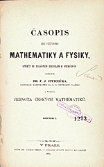 Titulní list prvního ročníku z roku 1872